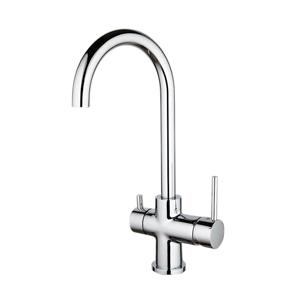 Three way kitchen faucet